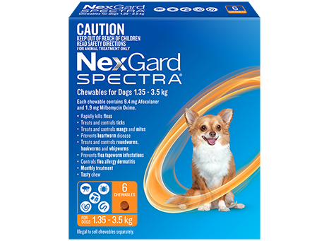 NexGard SPECTRA 1.35 - 3.5kg pack
